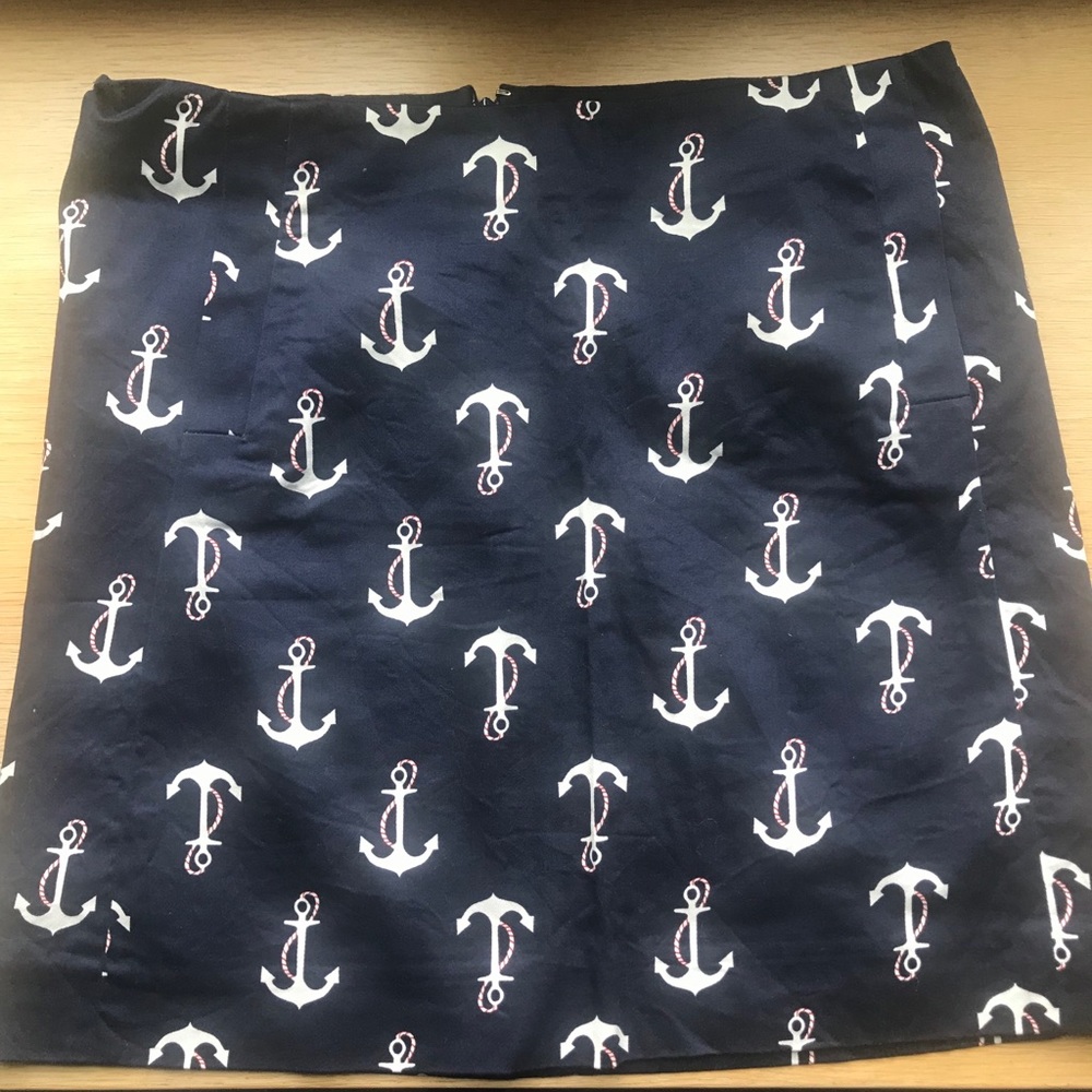 JCrew Navy Blue Anchor Skirt